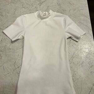 White Ribbed BYLT shirt